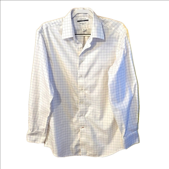 Daniel Cremieux Other - Cremieux Slim Fit Non-Iron Spread Collar Windowpane Dress Shirt size 16.5 (35)